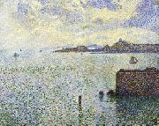 Theo Van Rysselberghe Sailboats and Estuary Spain oil painting artist